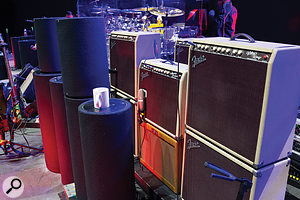 The Who now use cylindrical bass traps to help absorb some of the low end on stage.